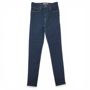 Levi's Mile High Skinny‎ Womens 27x28 Dark Wash High Rise Stretch Jeans Y2K EUC